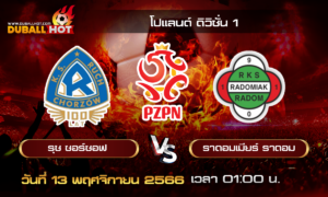 วิเคราะห์บอล โปแลนด์ ดิวิชั่น1 : รุช ซอร์ซอฟ VS ราดอมเมียร์ ราดอม ( 13 พ.ย. 66 )