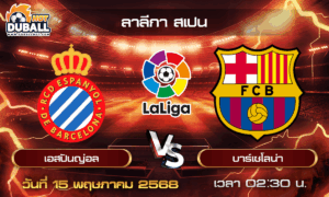วิเคราะห์บอล ลาลีกา สเปน : เอสปันญ่อล  🆚  บาร์เซโลน่า  ( 15 พ.ค. 68 )