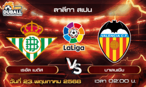 วิเคราะห์บอล ลาลีกา สเปน : เรอัล เบติส  🆚  บาเลนเซีย ( 23 พ.ค. 68 )
